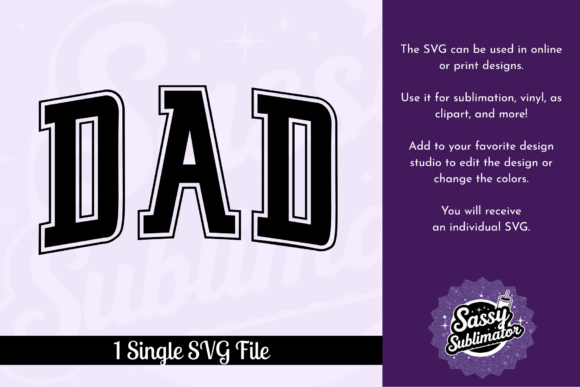 DAD Curved Font: Graphics for T-Shirt Designs
