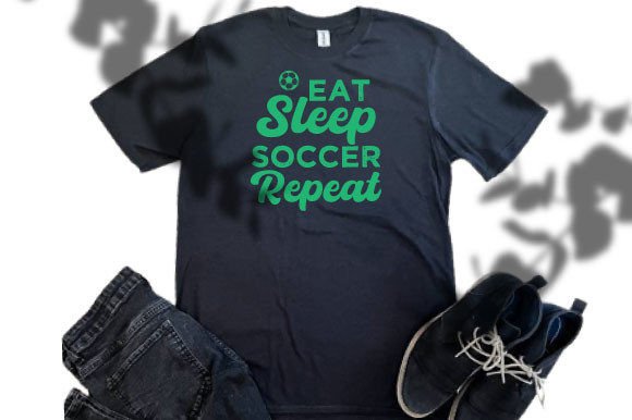 Eat Sleep Soccer Repeat SVG: Graphics for T-Shirt Designs