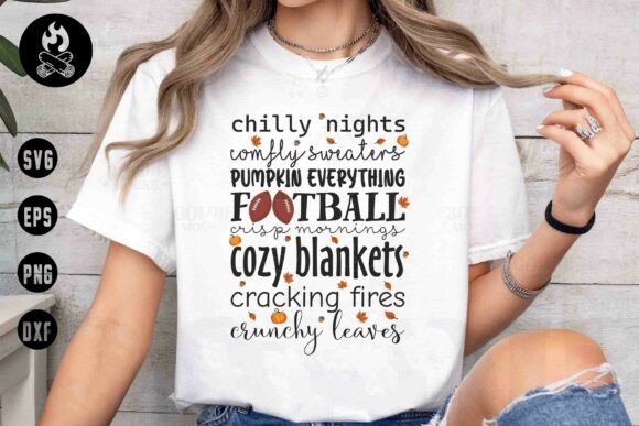 Fall Words SVG: Graphics for T-Shirt Designs
