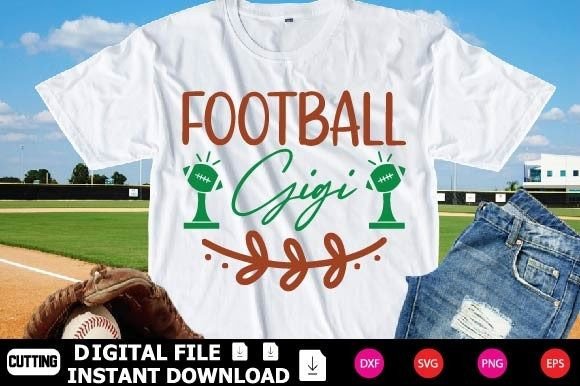 Football Gigi Graphics for T-Shirt Designs