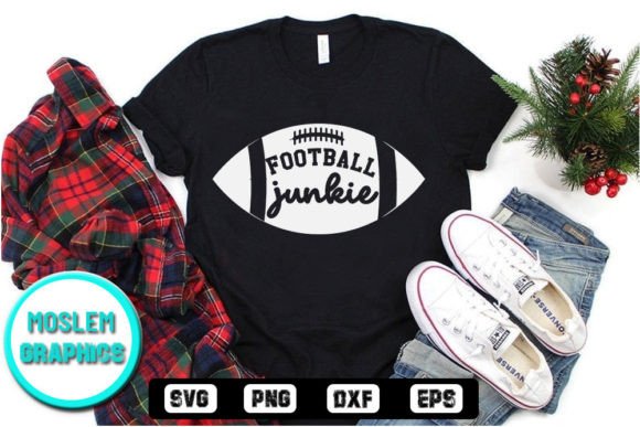 Football Junkie SVG: Graphics for T-Shirt Designs