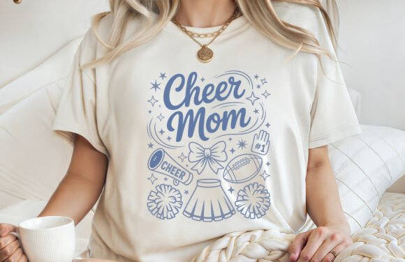 Preppy Cheer Mom Coquette SVG: Graphics for T-Shirt Designs