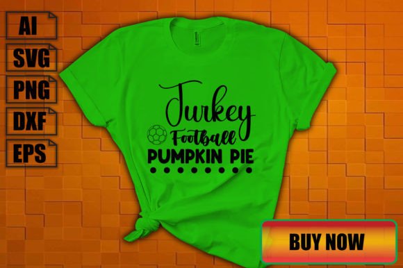 Turkey Football Pumpkin Pie SVG for Graphics